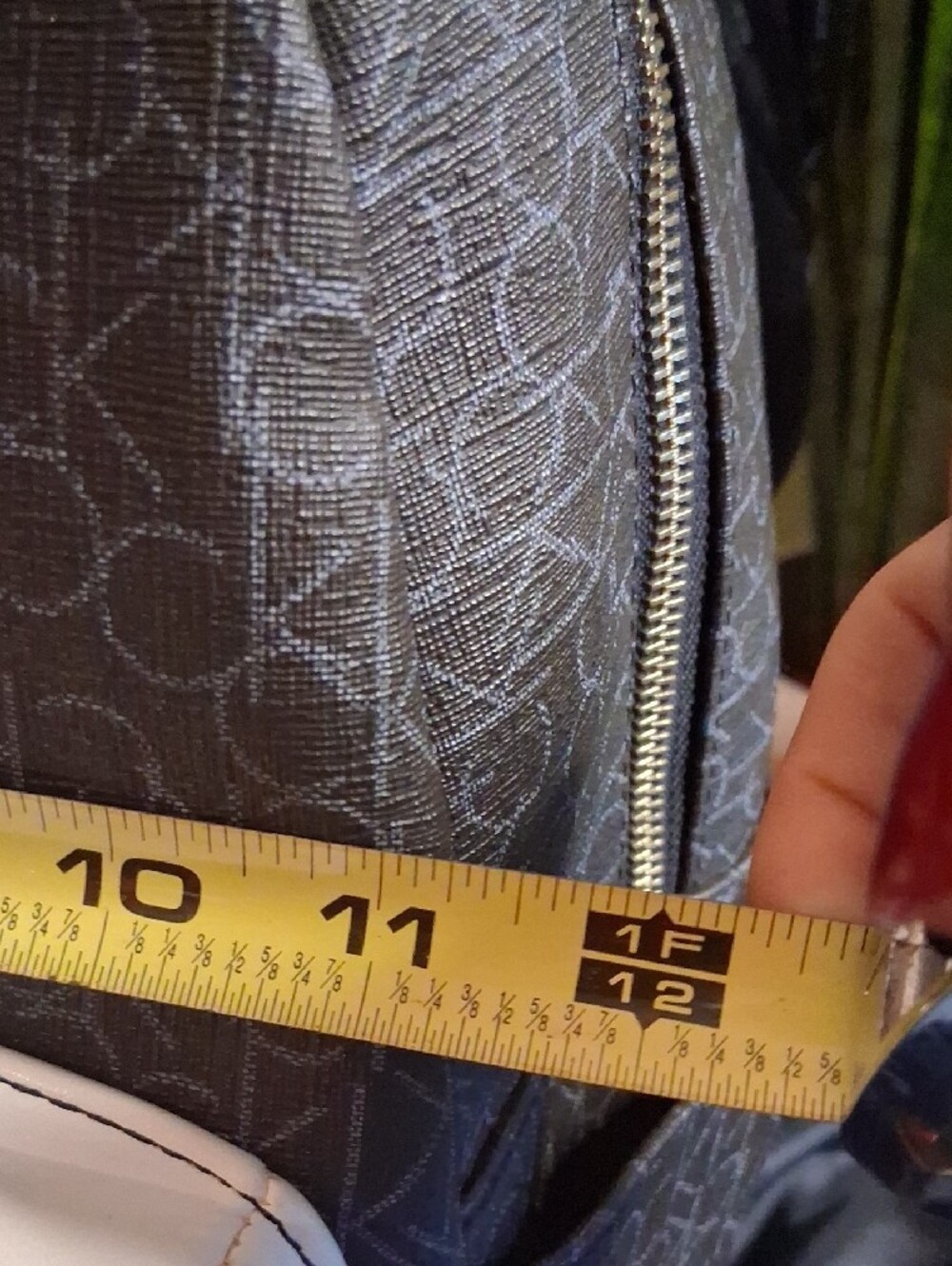Calvin Klein Monogram Black Backpack with White Leather Accent Pocket. Nwot - Picture 6 of 13